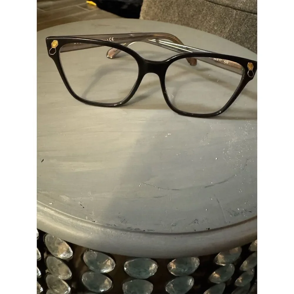 Authentic BVLGARI  4163 501 54mm Black Gold Eyeglasses prescription lenses